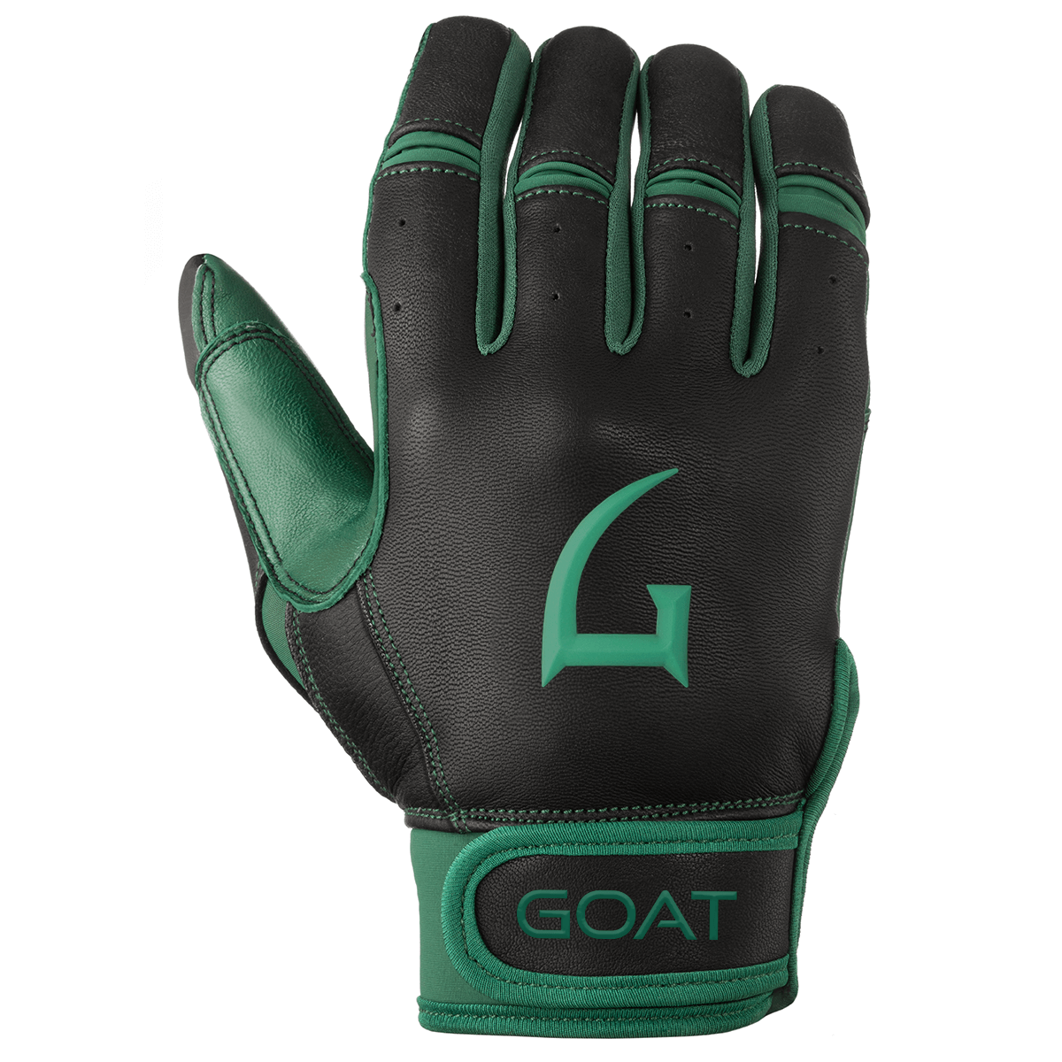 Origin Series Short Cuff Black and Green Batting Gloves