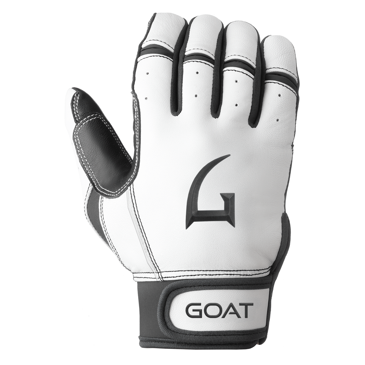 Origin Series Short Cuff White and Black Batting Gloves