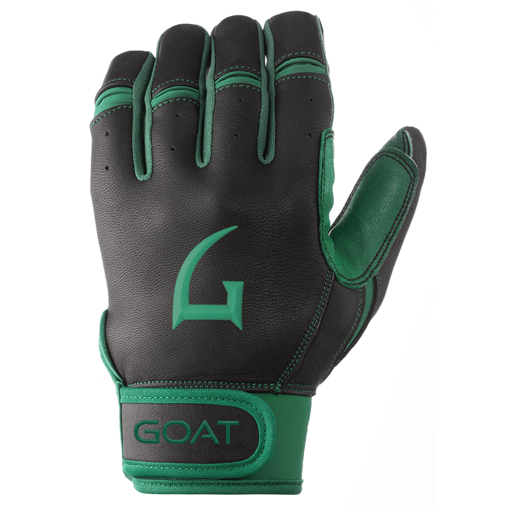 Origin Series Short Cuff Black and Green Batting Gloves