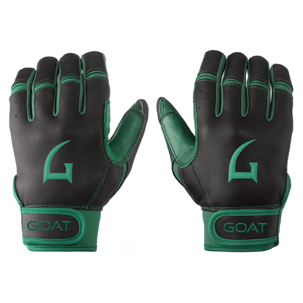 Origin Series Short Cuff Black and Green Batting Gloves