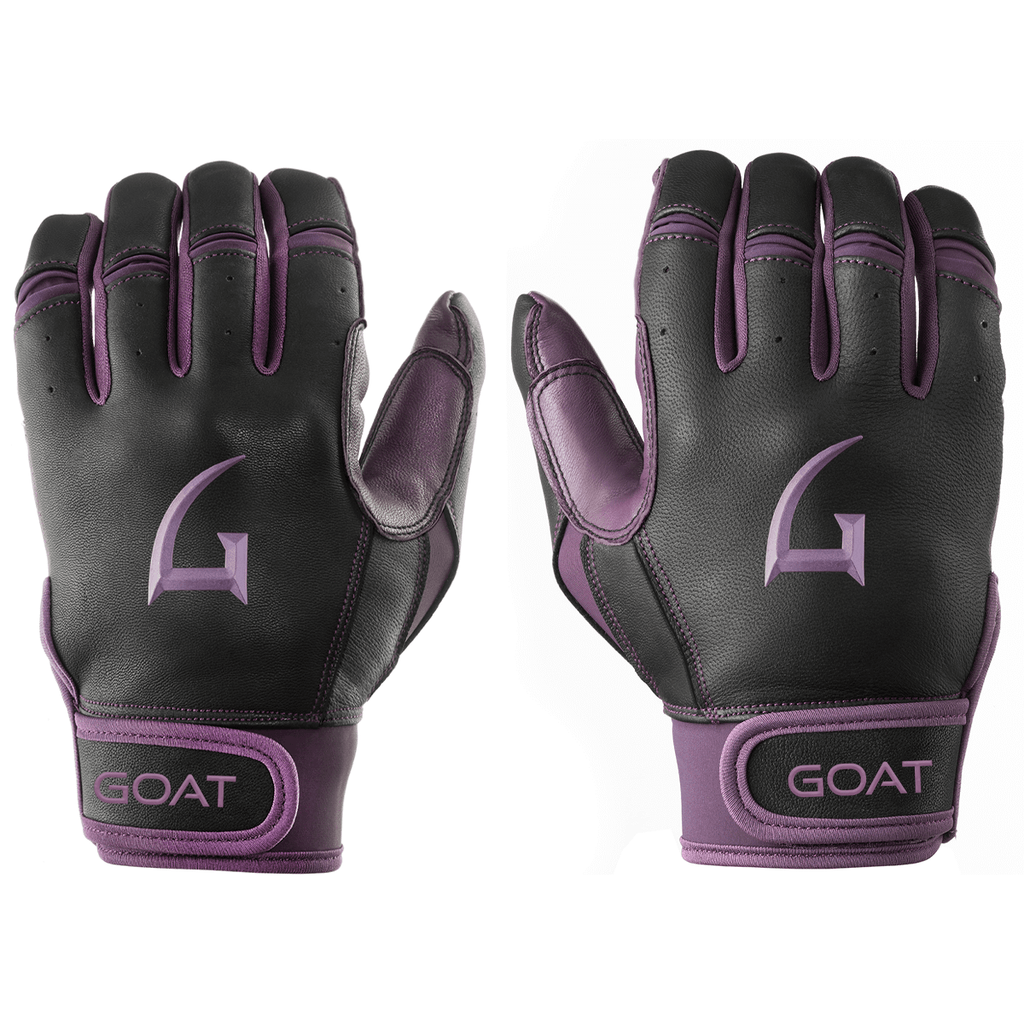 Origin Series Short Cuff Black and Purple Batting Gloves