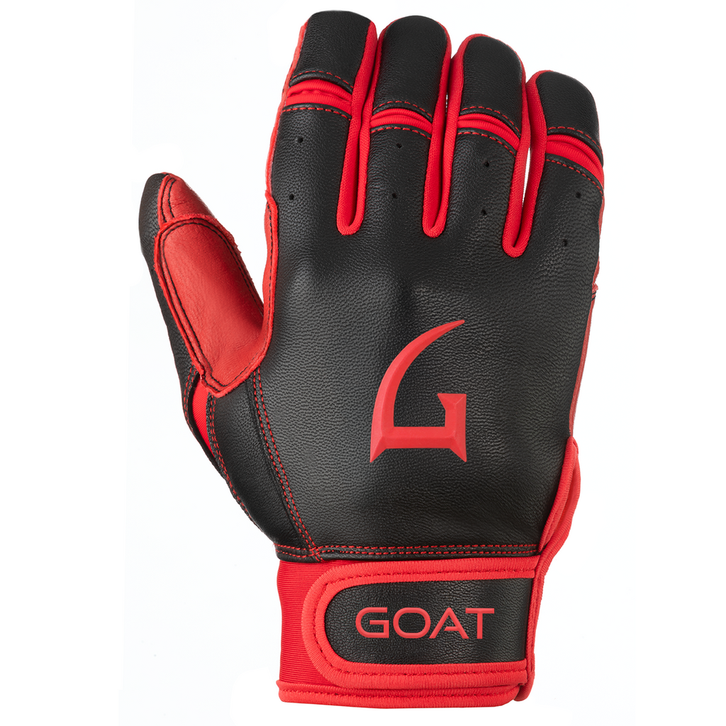 Origin Series Short Cuff Black and Red Batting Gloves