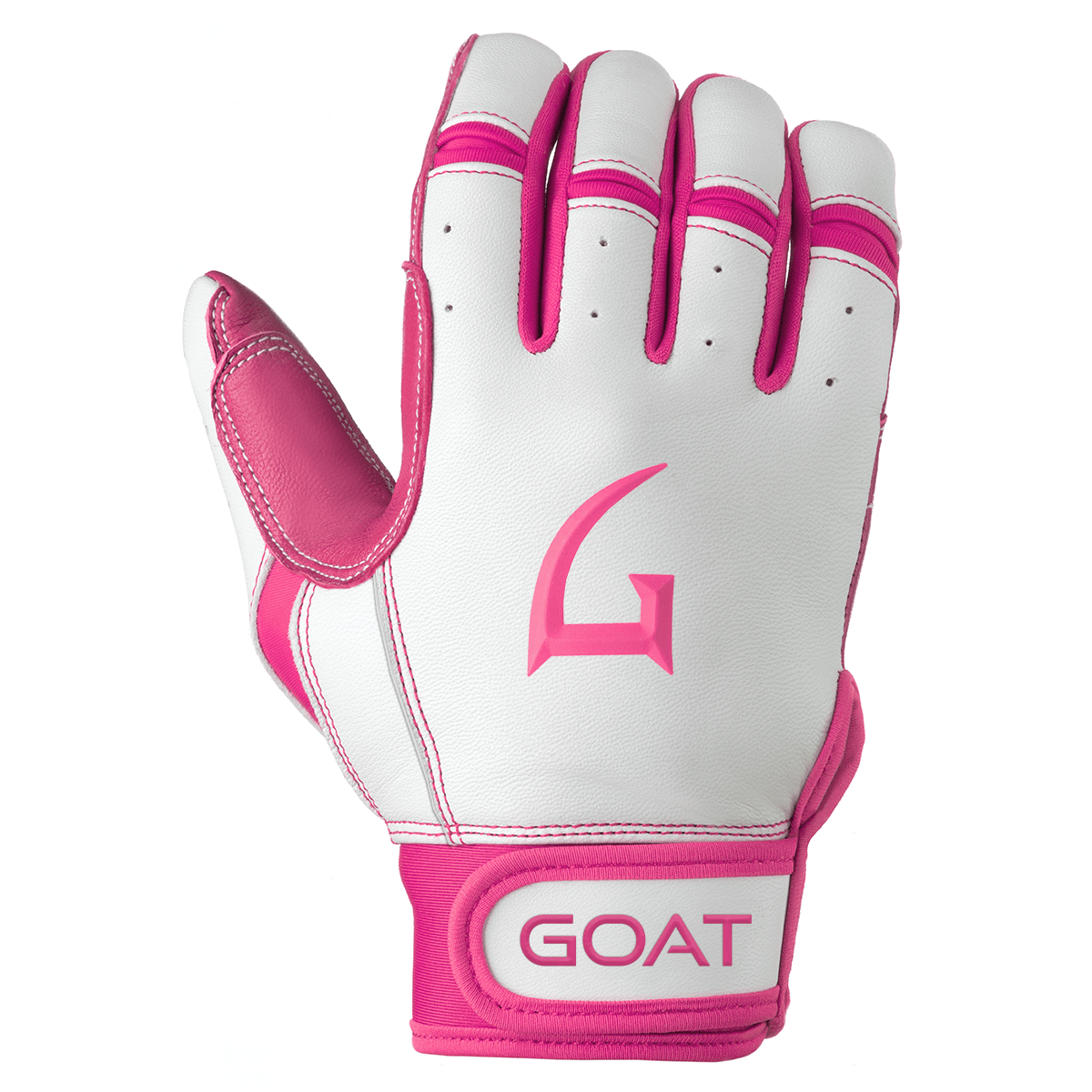 Origin Series Short Cuff White and Pink Batting Gloves